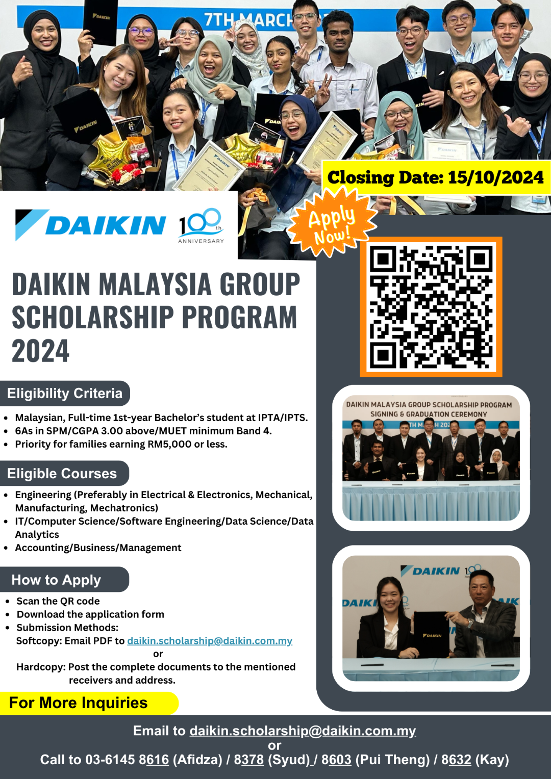 Program Biasiswa Kumpulan Daikin Malaysia